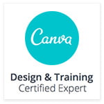 Canva design and training certified expert logo