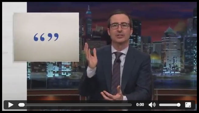 Quotation video clip from last week tonight