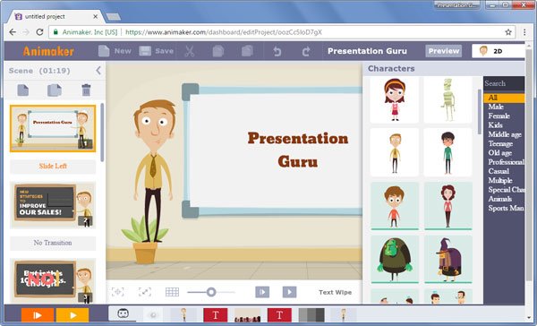 create animated presentation online free