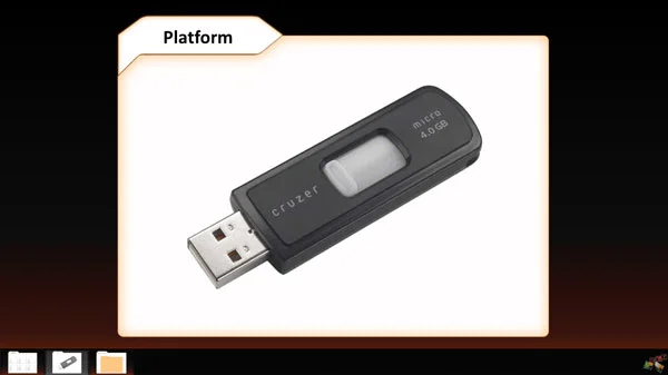 store powerpoint on usb stick to make it portable