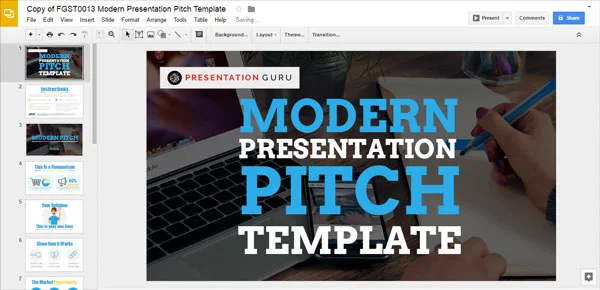 Google slides free template