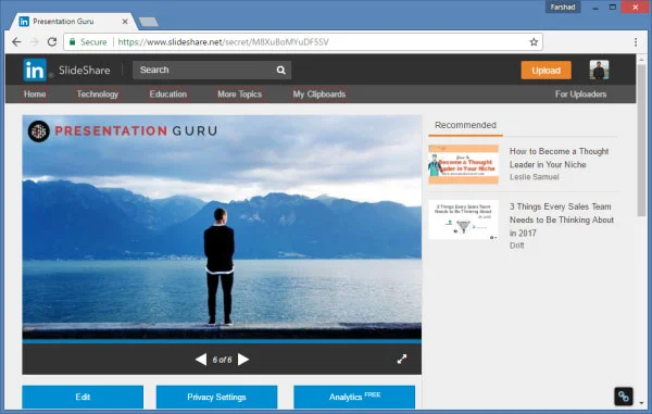 Slideshare screenshot