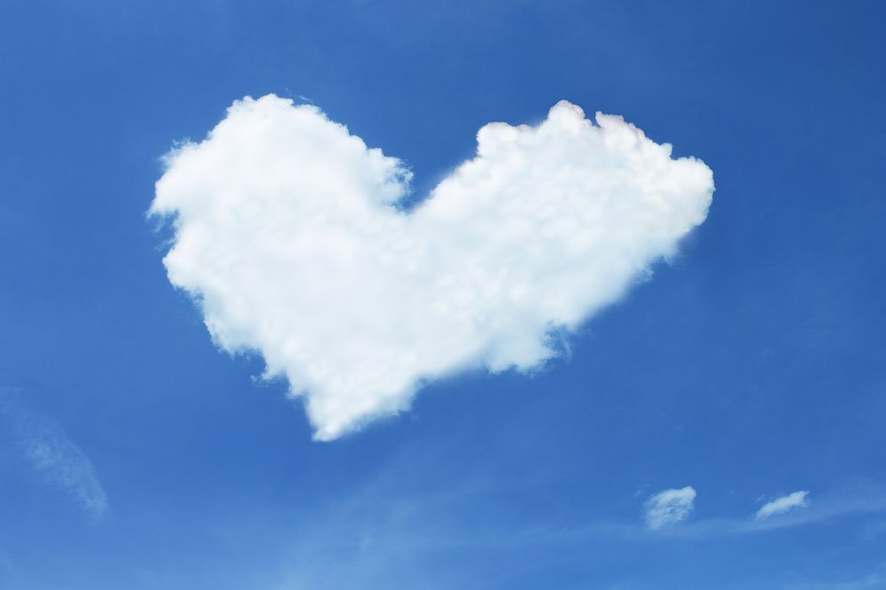 heart-shaped cloud