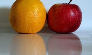 comparing apples and oranges