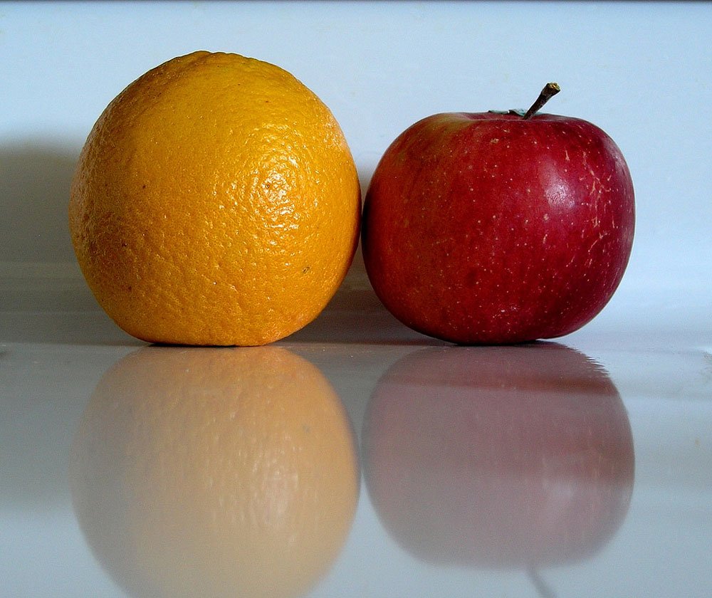 comparing apples and oranges