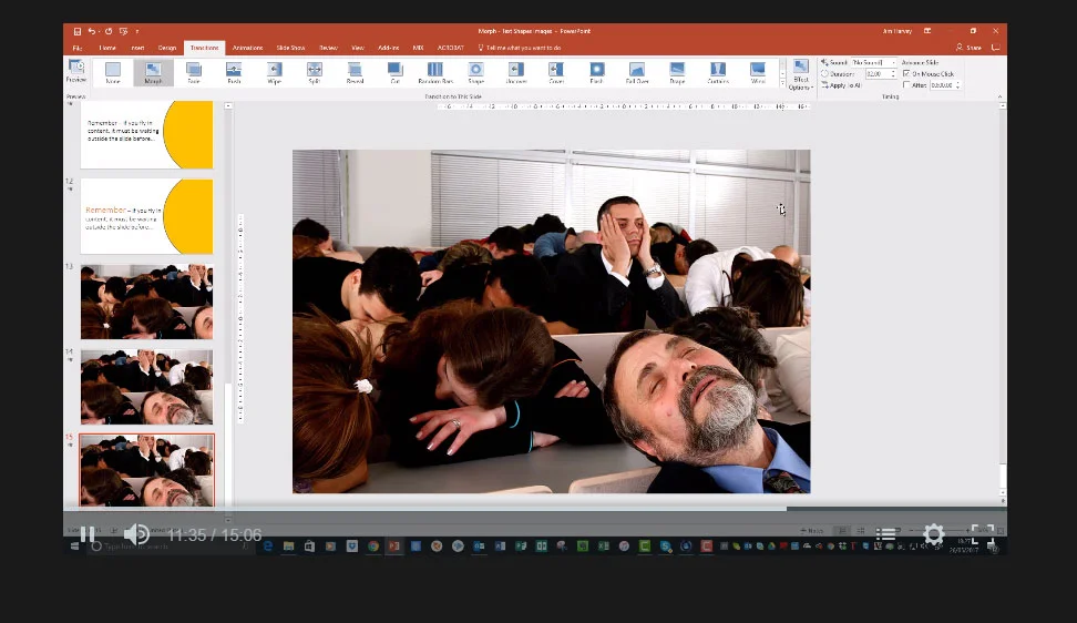How to use Powerpoint Morph video screenshot
