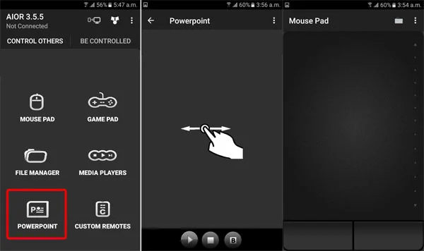 Control powerpoint screenshot