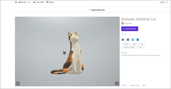 powerpoint 3d cat