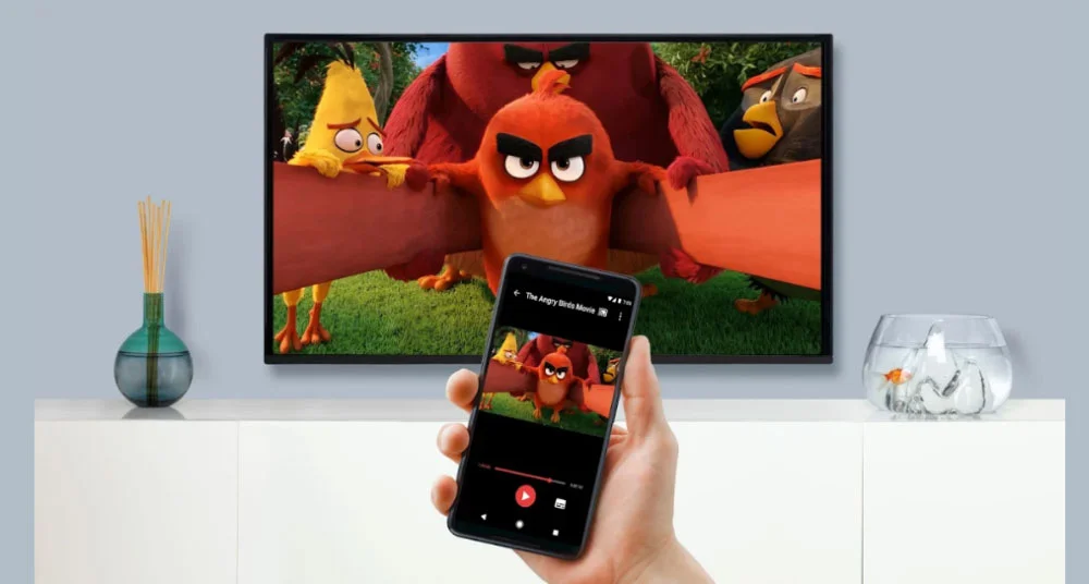 Angry Birds demonstrating screen mirroring and presentation sharing