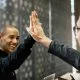 young man and older lady high fiving each other