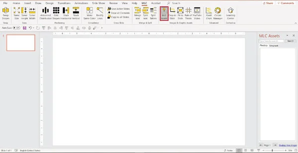 MLC powerpoint addin assets function screenshot