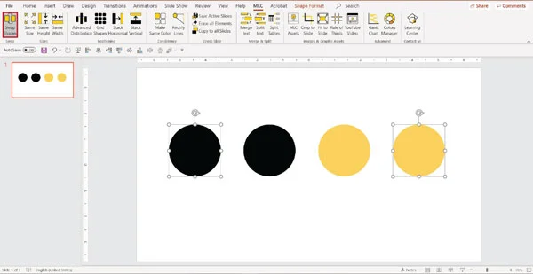 MLC addin Swap shapes screenshot
