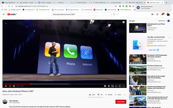 Steve Jobs on stage for the iphone launch