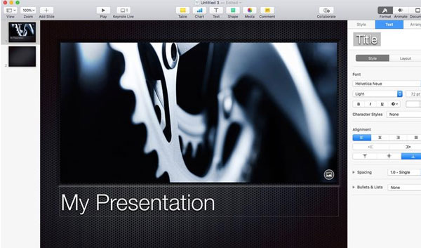 Use animated effects in keynote presentations